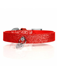 Collier pour chien "Stardust" rouge de Milk & Pepper.