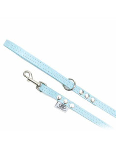 Laisse pour chien en cuir "Classic" bleu de Buddy Belts.