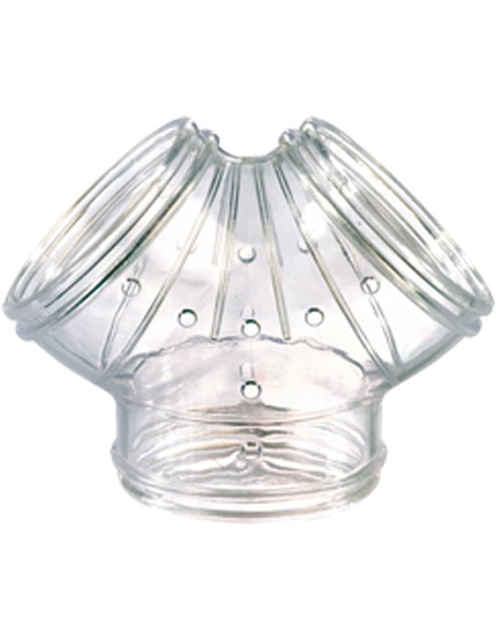 Double tube pour rongeur. Tube Y incolore RodyLounge de Zolux.