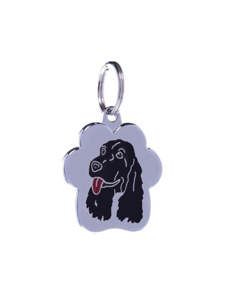 Médaille pour chien Rainbow "Cocker Noir" de Petitamis.