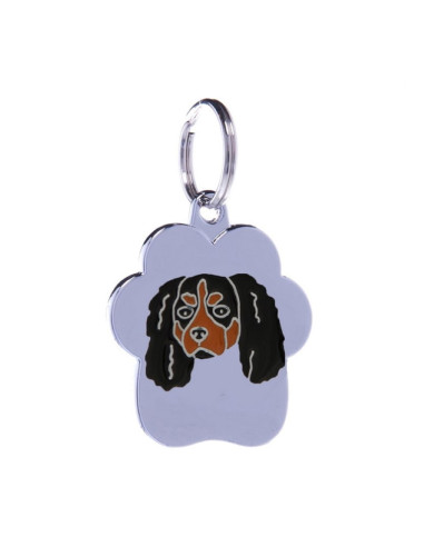Médaille pour chien Rainbow "Cavalier King Charles marron & noir" de Petitamis.