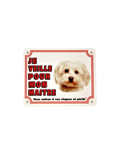 Panneau d'entrée chien Bichon Maltaise pas cher