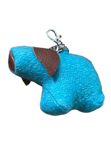 Porte-clé chien bleu de Monica Richard.