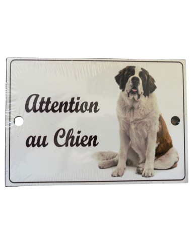Panneau Saint Bernard de Petitamis : "Attention au Chien".