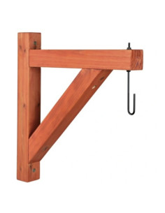 Support mural pour mangeoire robuste et résistant.