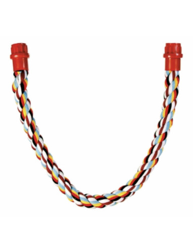 Perchoir en corde de la marque Trixie pour les oiseaux.