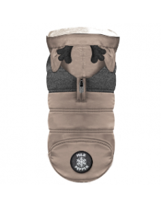 Doudoune pour chien "Blitzen" camel de Milk & Pepper.