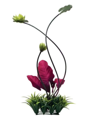 Décor pour aquarium à poissons Fluval "Shui" Base avec Nénuphars.