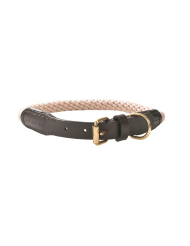 Collier pour chien en corde et en cuir - Collier ranch