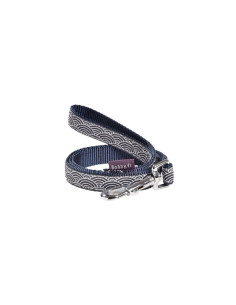 Laisse pour chien Seigaiha bleu de Bobby.