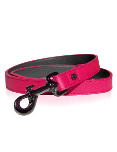 Laisse pour chien "Dandy" rose en cuir de Milk & Pepper.