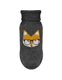 Pullover pour chien noir avec un renard "Fox" de Milk & Pepper.