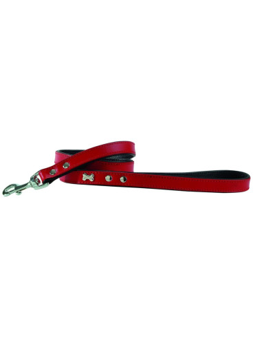 Laisse pour chien cuir rouge "Extra souple" de Bobby.