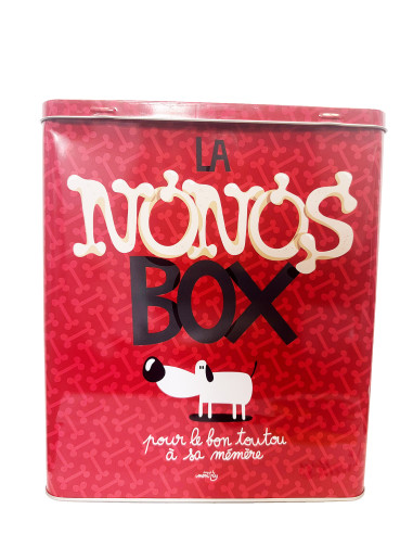 Boite à toutou pour ranger les friandises des chiens, "Nonos" de Derrière la porte (DLP).