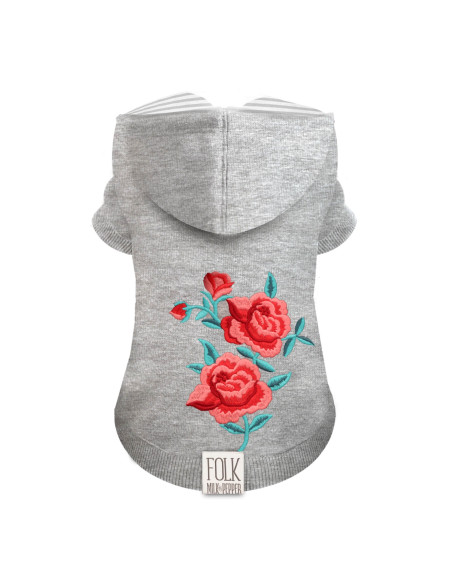 Sweat pour chien gris Anouchka de Milk & Pepper