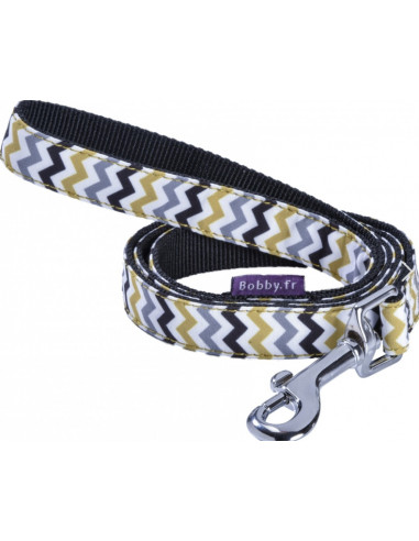 Laisse pour chien à rayures"Zigzag" de Bobby.
