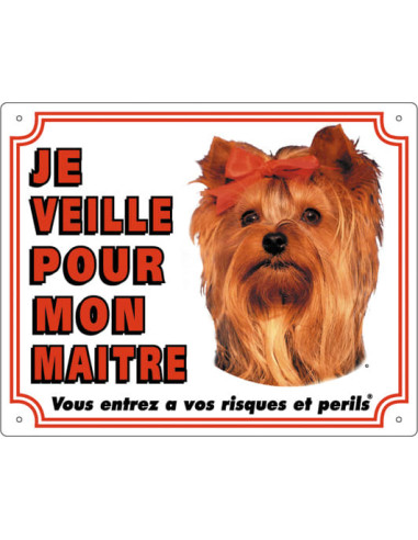 Panneau Bouledogue Anglais de Flamingo : "Je veille pour mon Maitre".