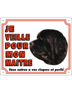 Panneau Terre-neuve  de Flamingo : "Je veille pour mon Maitre".